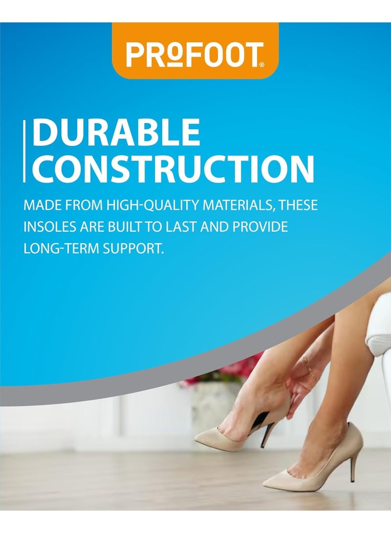 ProFoot Gel Insoles For Women Exceptional Comfort & Shock Absorption Super-Soft Top Cover 5-9 Size - Image 4